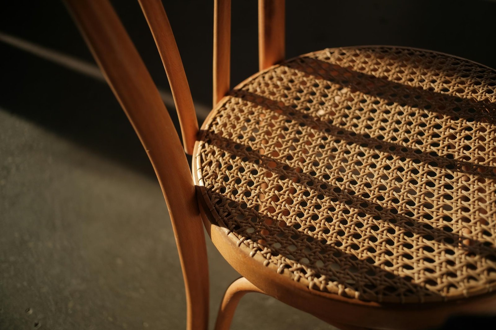 Cane seat weaving