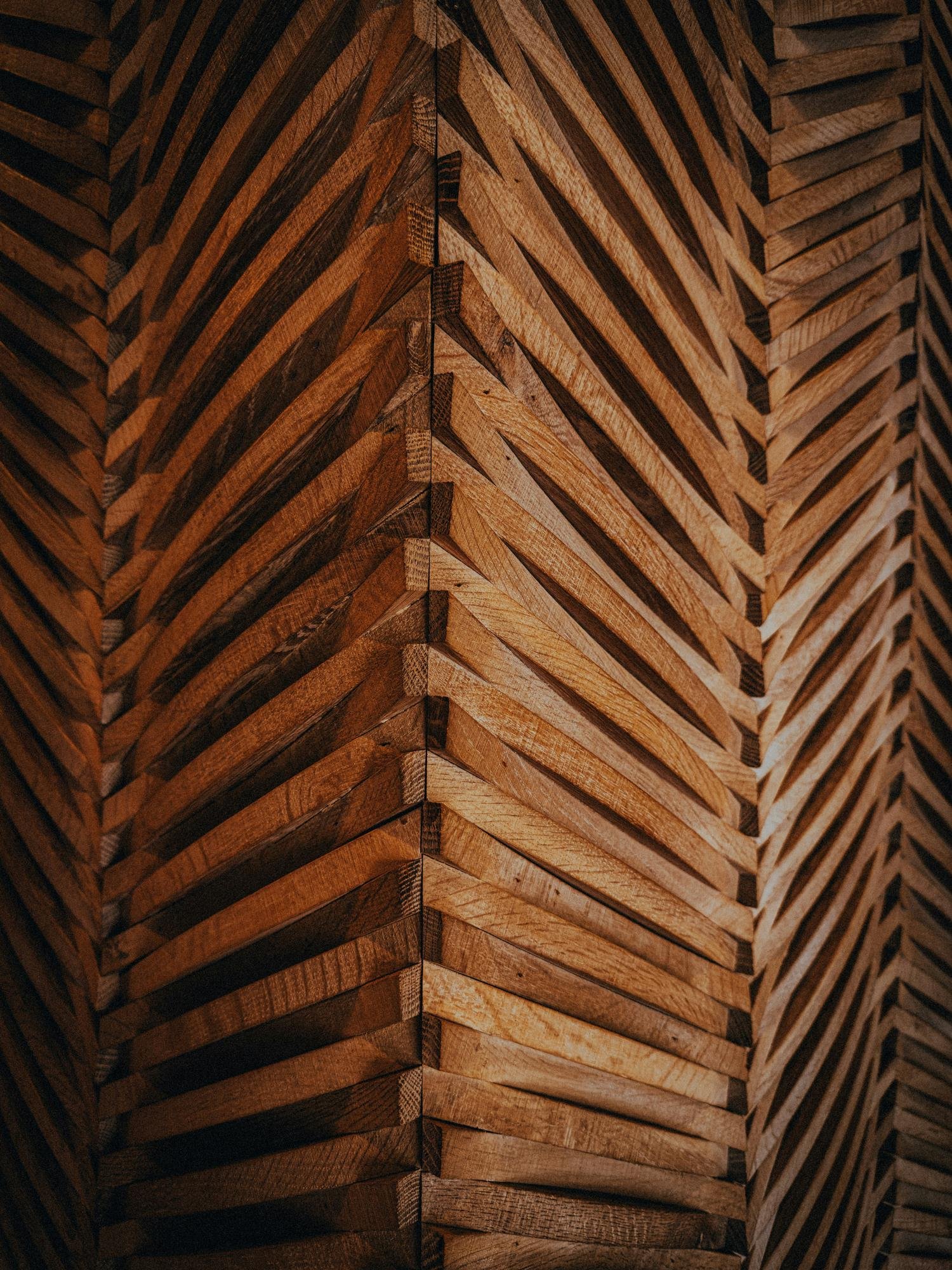 Herringbone panelling