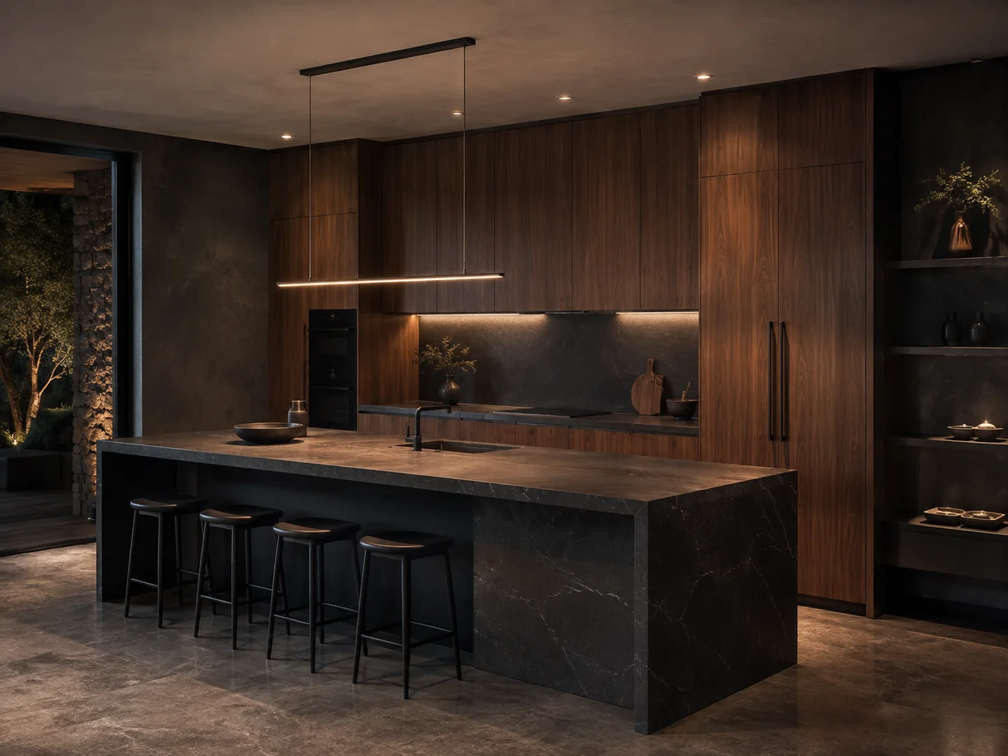 Layl smoked walnut ready kitchen