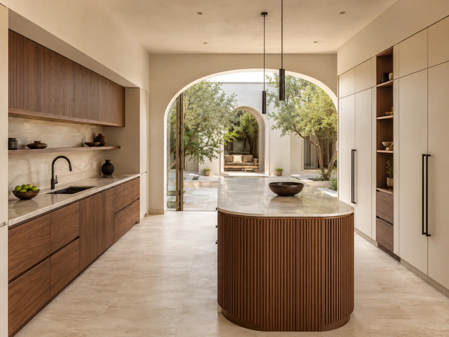 Riwaq walnut courtyard ready kitchen